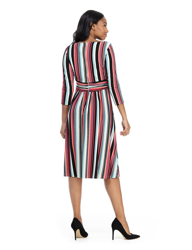 Surplice Jersey Midi Dress