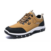 Men Sports Casual Wearable Hiking Sneakers Male Non-slip Running Quality Leather Shoes