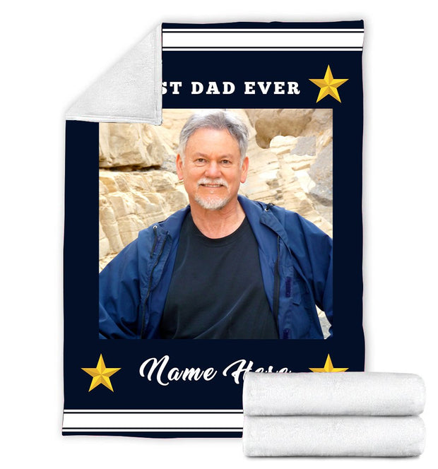 PERSONALIZED BEST DAD EVER BLANKET【定制产品，可能会爆】