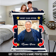 PERSONALIZED BEST DAD EVER BLANKET【定制产品，可能会爆】