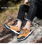 Men Sports Casual Wearable Hiking Sneakers Male Non-slip Running Quality Leather Shoes