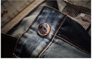 Retro Nostalgia Straight Denim Jeans Men Plus Size 28-40 Casual Men Long Pants Trousers Brand Biker Jean