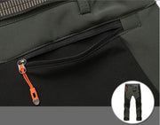 Men's Warm Winter Pants Men Fleece Lining Cargo Pants Mens Waterproof Trousers Male Stretch Casual Work Pants