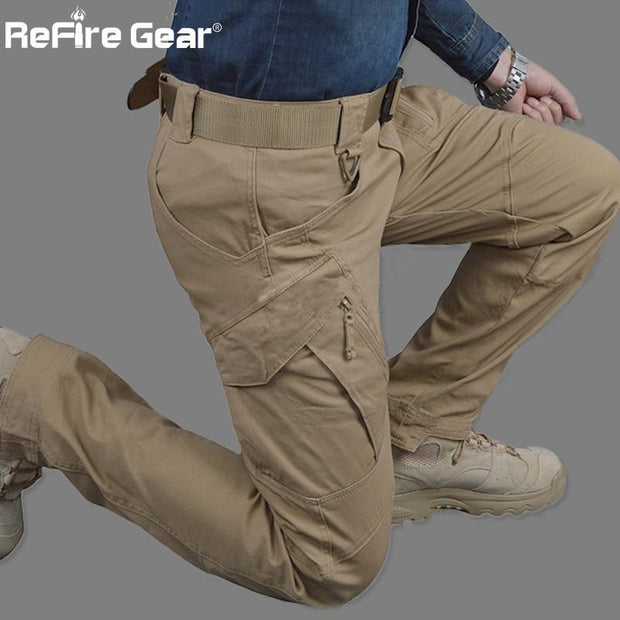 Men City Tactical Cargo Pants Combat  Army Military Pants Cotton Many Pockets Stretch Flexible Man Casual Trousers