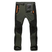 Men's Warm Winter Pants Men Fleece Lining Cargo Pants Mens Waterproof Trousers Male Stretch Casual Work Pants