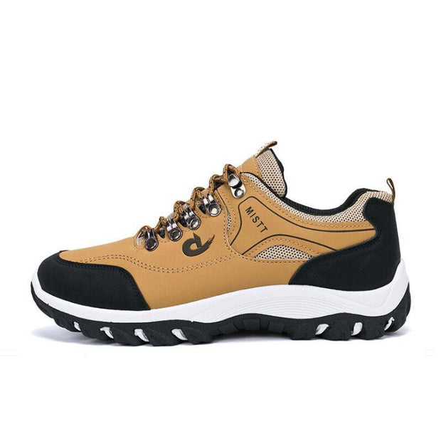 Men Sports Casual Wearable Hiking Sneakers Male Non-slip Running Quality Leather Shoes