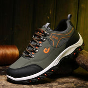 Men Sports Casual Wearable Hiking Sneakers Male Non-slip Running Quality Leather Shoes