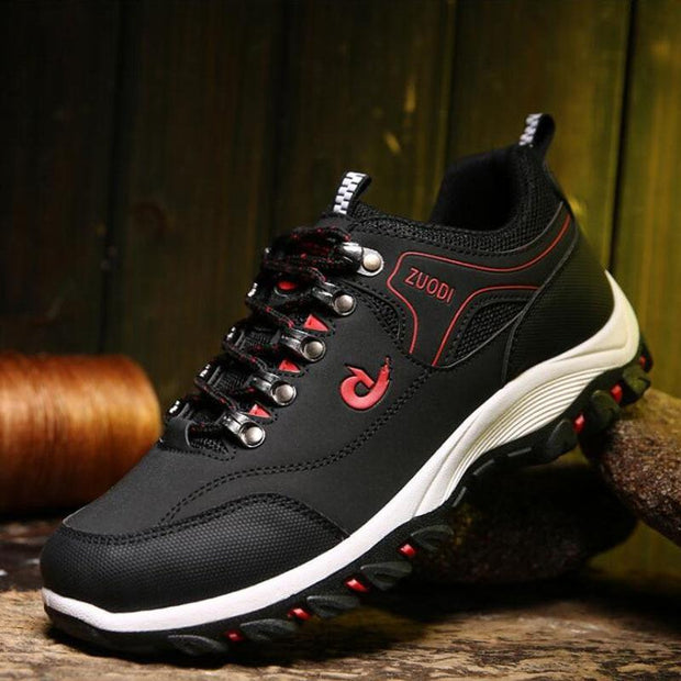 Men Sports Casual Wearable Hiking Sneakers Male Non-slip Running Quality Leather Shoes