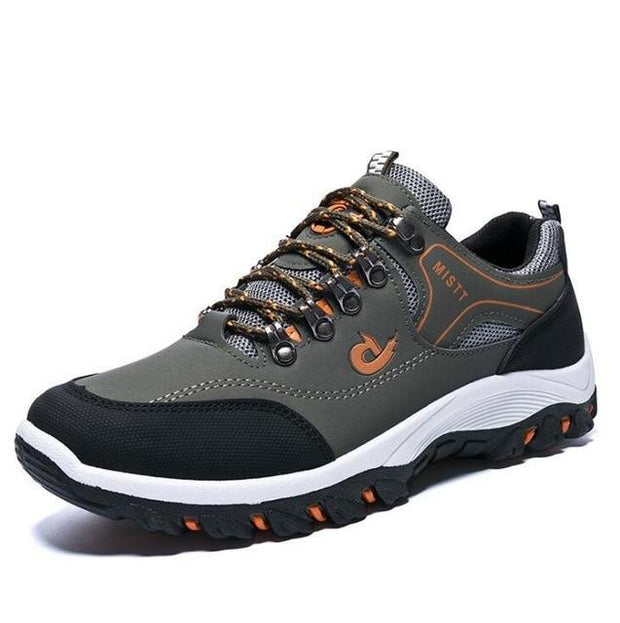 Men Sports Casual Wearable Hiking Sneakers Male Non-slip Running Quality Leather Shoes